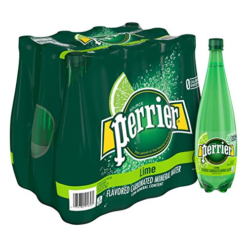 Perrier Lime Flavored Carbonated Mineral Water, 33.8 Fl Oz (12 Pack) Plastic Bottle