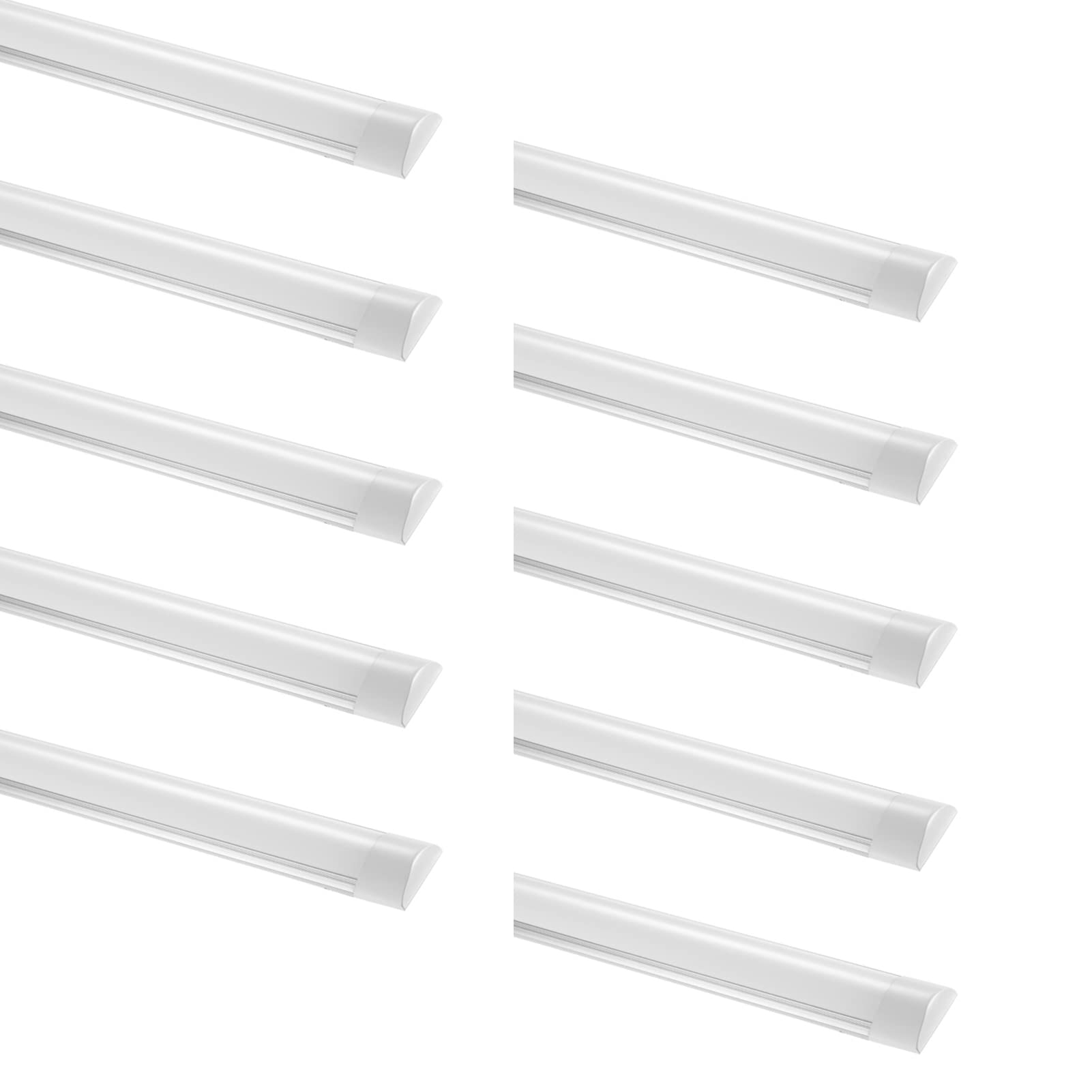 10 PCS 40W LED Tubo de Luz, 4800LM 4ft 120CM Lámpara LED de Techo, Blanco Frio 6000K 130°Ángulo Luz de Lámpara LED Tubo para Sala de Estar, Baño, Cocina, Garaje, Oficina, Almacén