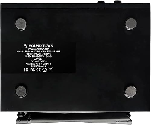Miniatura 7 de Sound Town Sistema de micrófono inalámbrico UHF profesional de 4 canales con receptor de metal para montaje en rack, 2 micrófonos de mano, 2