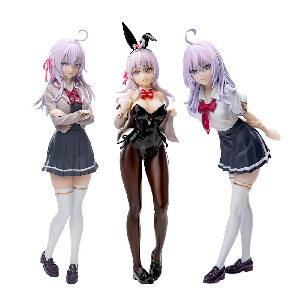 DEXSHUN 3pcs Alisa Mikhailova Kujou Figura Anime Figuras Lindo Personaje Alisa Estatua PVC Modelo Adornos de Escritorio