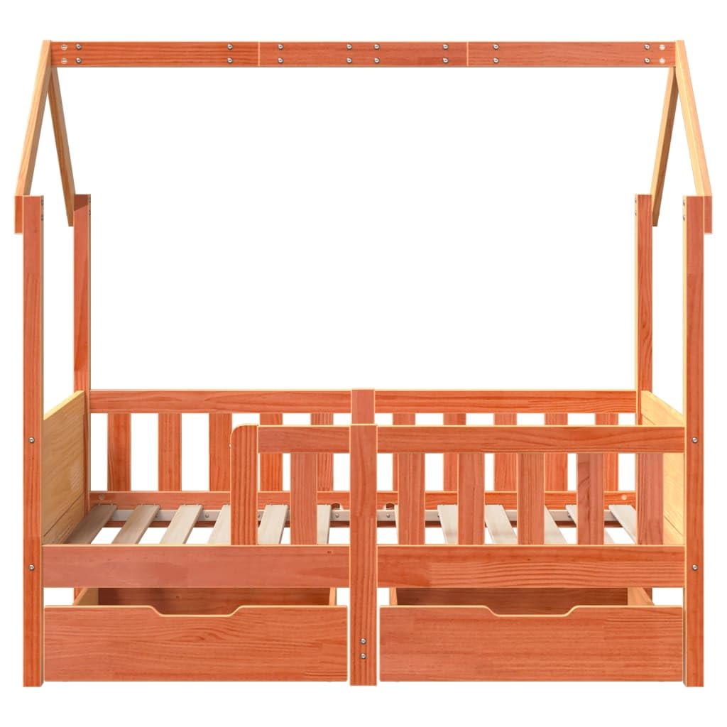 Gecheer Estructura de Cama para niños con cajones Madera Pino 70x140 cm,Cama Infantil Cama Juvenil