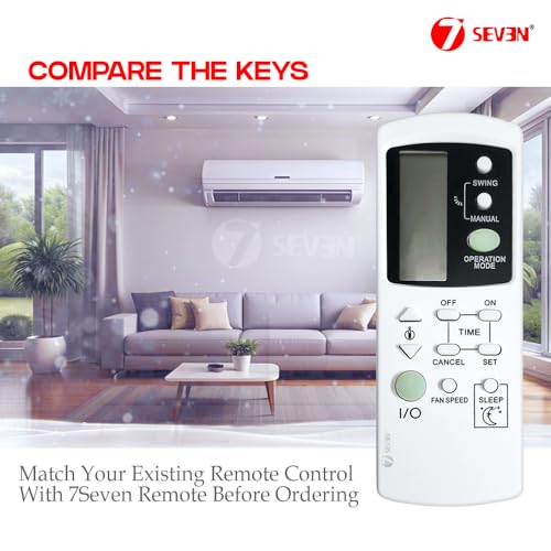 Image of 7SEVEN Compatible AC-39 Original AC Remote for Onida Window and Split Air Conditioner Remotes Control and Make Sure existing Remote of Onida AC Match Same with Each Feature or Function.