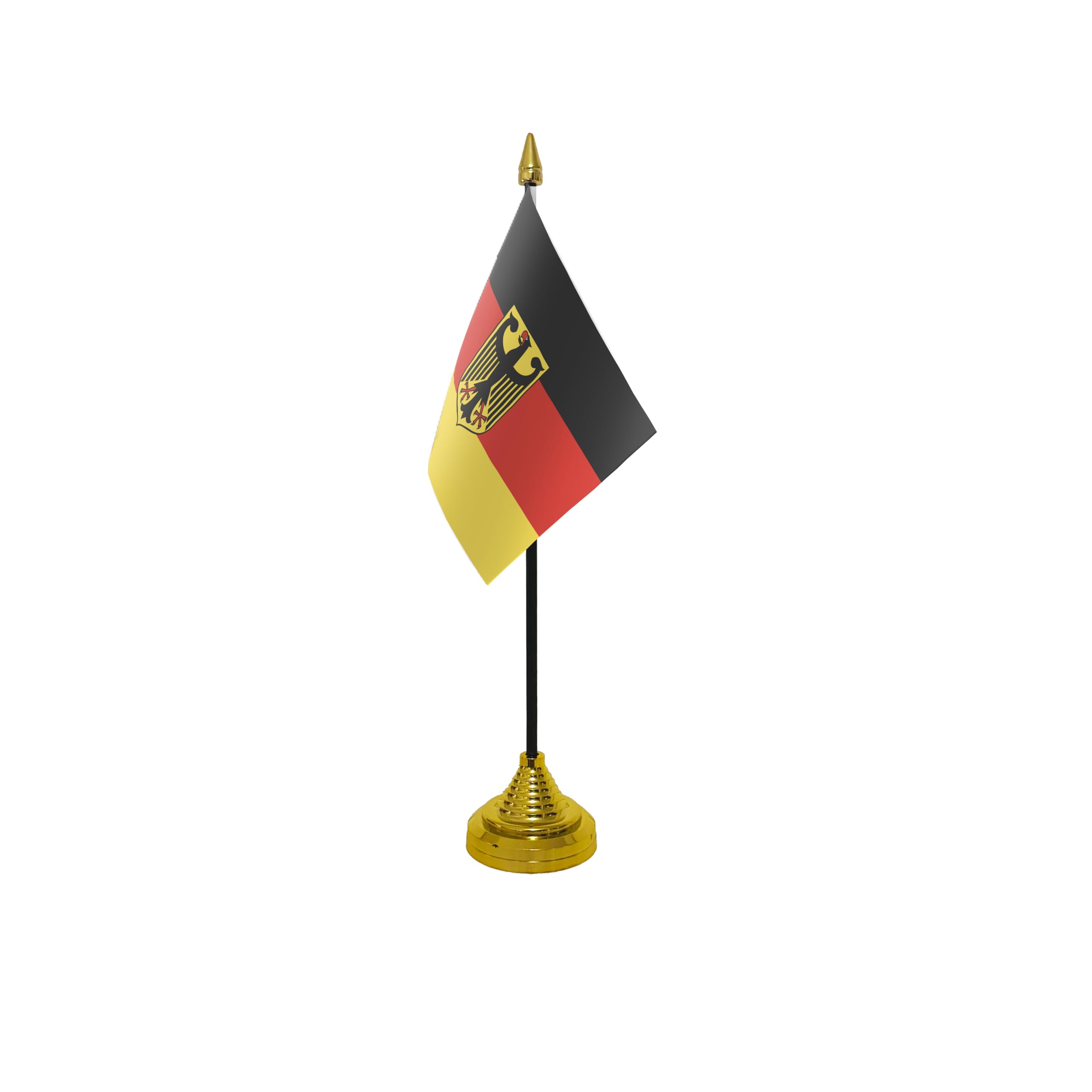 Flagtex Germany Crest Small Table Flag With Gold Base