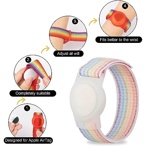 Image of Bracelet for AirTag Kids,Protective Cover for Air Tag with Nylon Wristband