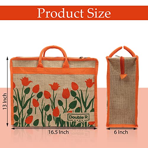 Image of DOUBLE R BAGS Jute Eco-Friendly Tote Bag: Stylish, Spacious, and Sustainable - Perfect for Everyday Errands and Adventures!
