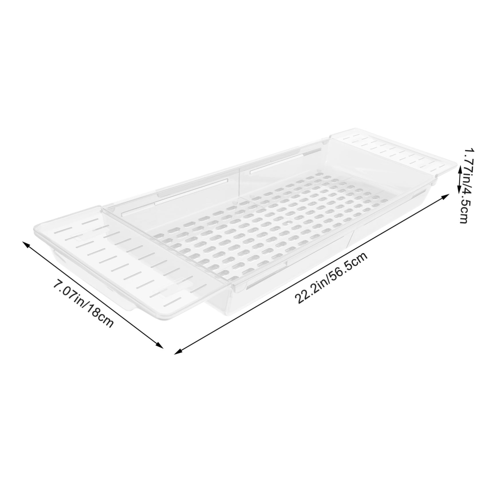 Mikinona Adjustable Bathtub Shelf Expandable Bath Tray for Tub for Snacks Towels and