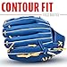 KRTOYUST® | Baseball Glove | Performance Composite Leather Baseball Mitts for Adult Youth | Baseball Softball Outfield Infield Mitts (Blue, 12.5 Inch, Right Hand Throw)