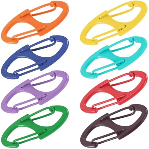 Image of 8 Pcs Zipper Clips Anti Theft Deterrent, Dual Opening Zippers Pull Replacement, Zipper Locks for Backpacks, Camping, Suitcases (8 Colors)