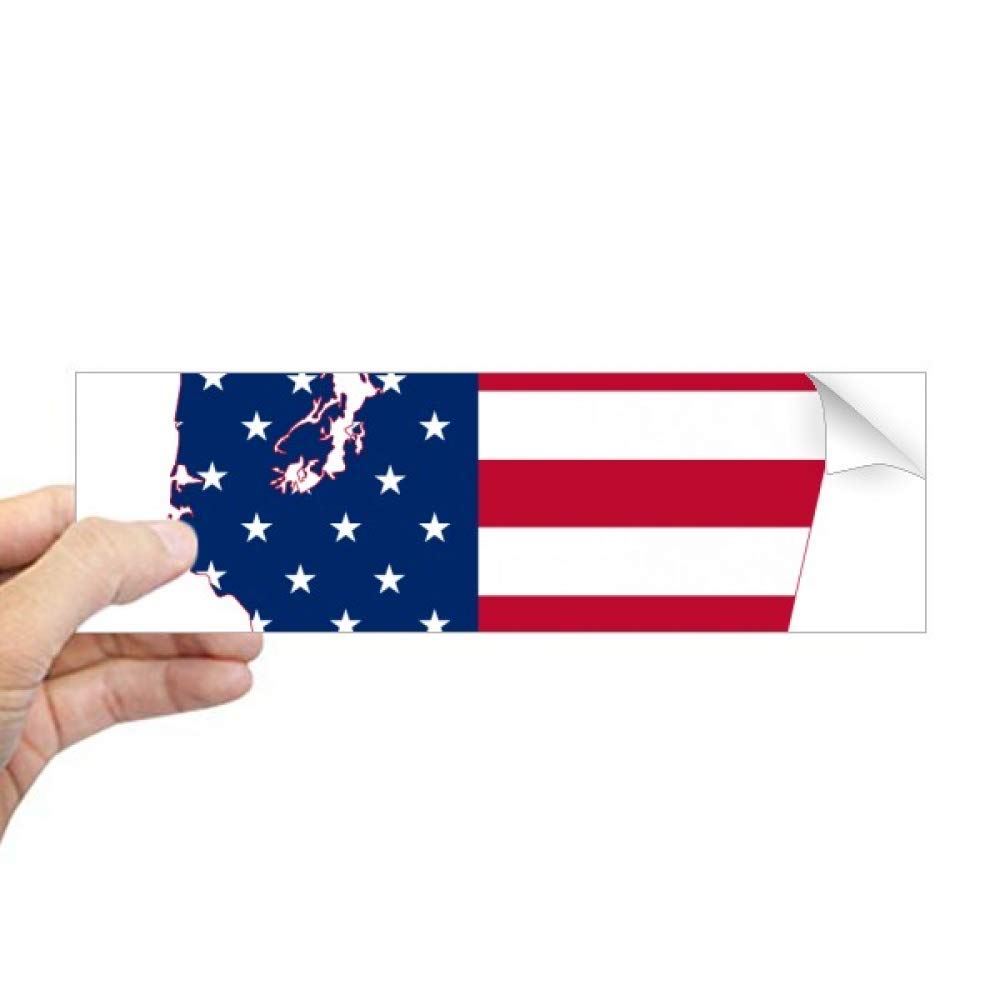 Sticker drapeau de Washington Amérique autocollant fenêtre rectangulaire déco