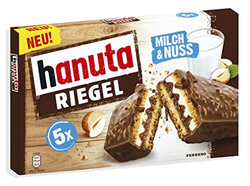 5X Ferrero - Hanuta Riegel 172,5 g - Wafer al