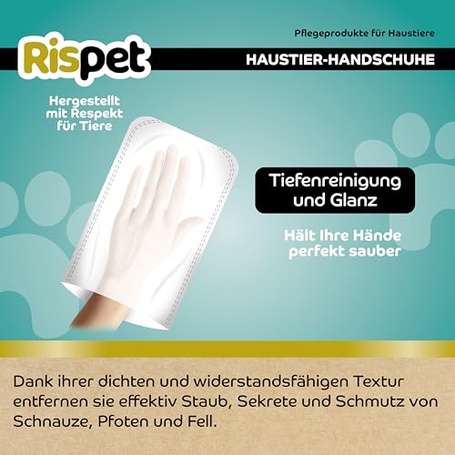 Desinfektionshandschuhtücher zum Reinigen von Hunden, Katzen und Haustieren, entfernt Haare, reinigt und desodoriert, Einweg-Hygienehandschuhe, 8 Handschuhe – Bild 3