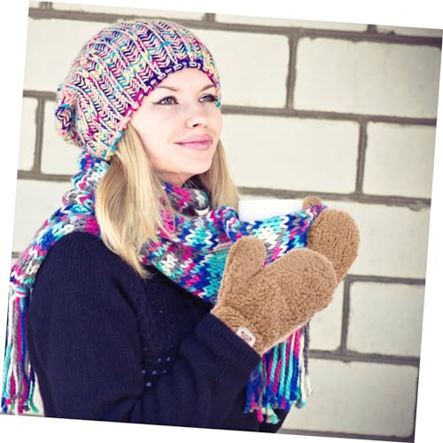 Winter Warm Boys and Girls Gloves Year Old Thicken Plush Mittens Cartoon Gloves2