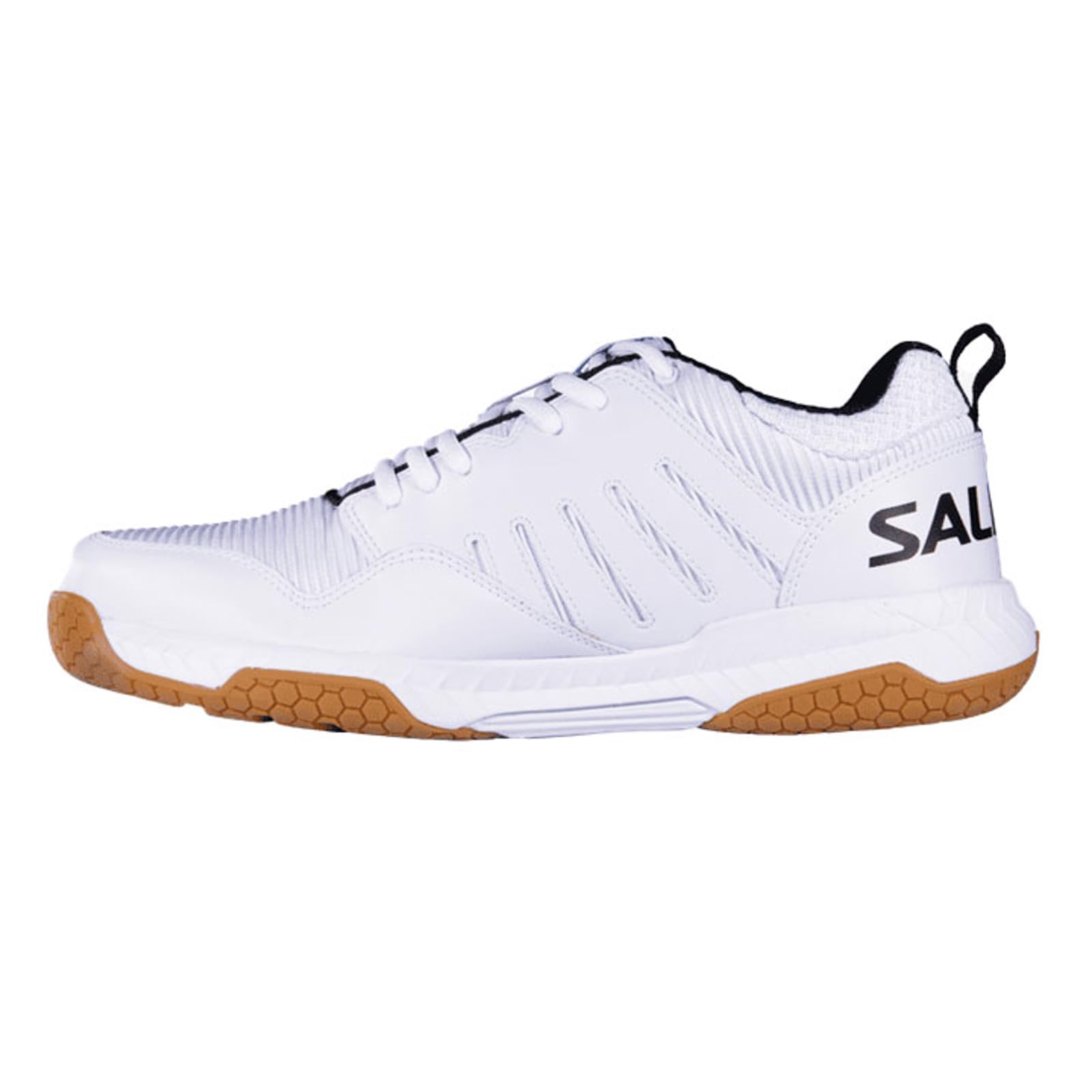 Salming Rival Herren Squashschuhe (Weiß/Überschall) & Schwarz/Weiß (Squash, Racquetball, Volleyball, Floorball)