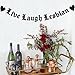 Sursurprise Lesbian Bachelorette Party Decorations, Live Laugh Lesbian Banner, Gothic Old English Emo Goth Queer Gay Pride LGBTQ+ Hen Party Decor Supplies