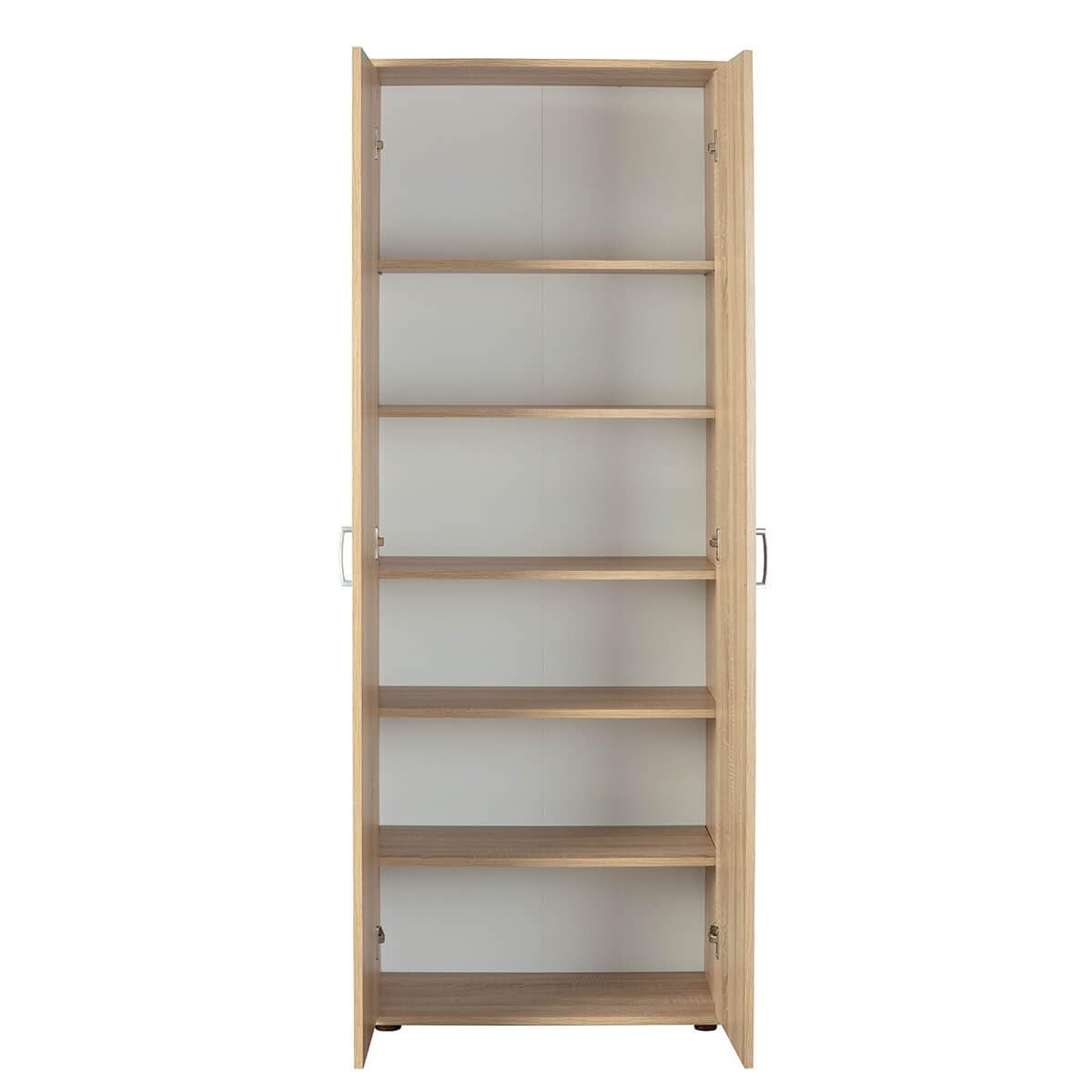 AltoBuy List - Armoire 2 Portes 6 Compartiments Aspect Bois