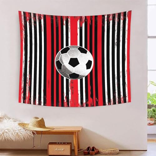 Couverture murale football impression 3D et tenture lit decoration chambre
