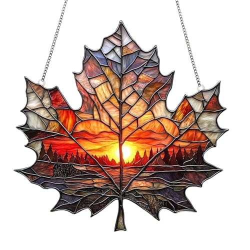 Ahornblatt Sonnenfänger Deko, Wanddekoration Mit Herbstblättern,...