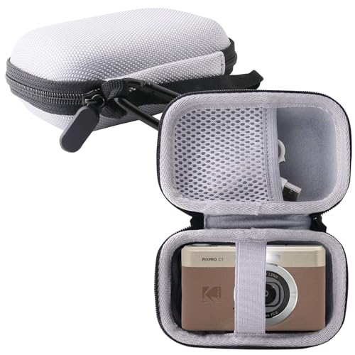 WERJIA 収納ケース対応 KODAK Pixpro C1 超コンパクトデジタルカメラ保護収納ケース (グレー)