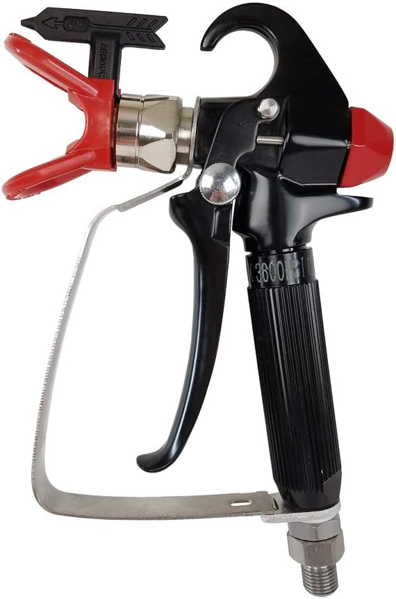 818C Airless Paint Spray Gun High Pressure 3600 PSI with 517 Reversible Nozzle Tip for Exterior Paint/Primer, with Swivel Joint for Airless Paint Sprayers M1 & M3, Paint Sprayer Accessories