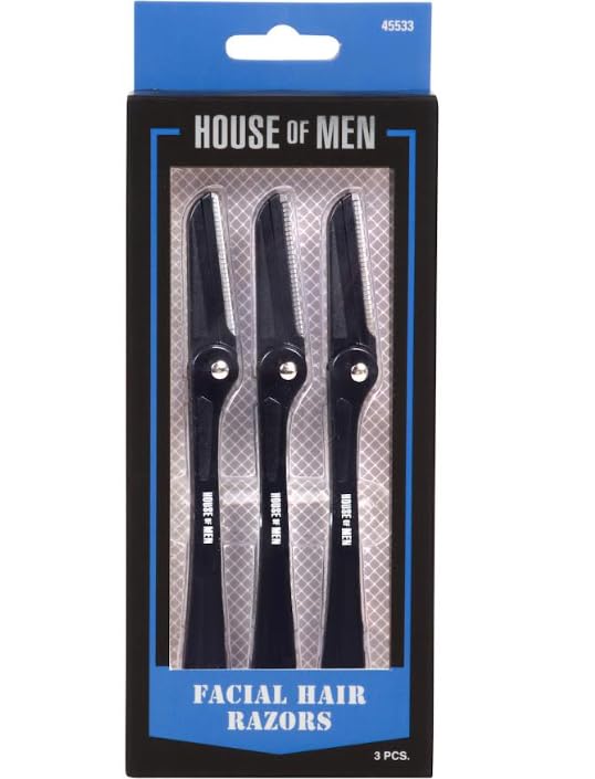 Cala House of Men Facial Hair Razor, 3 Pieces