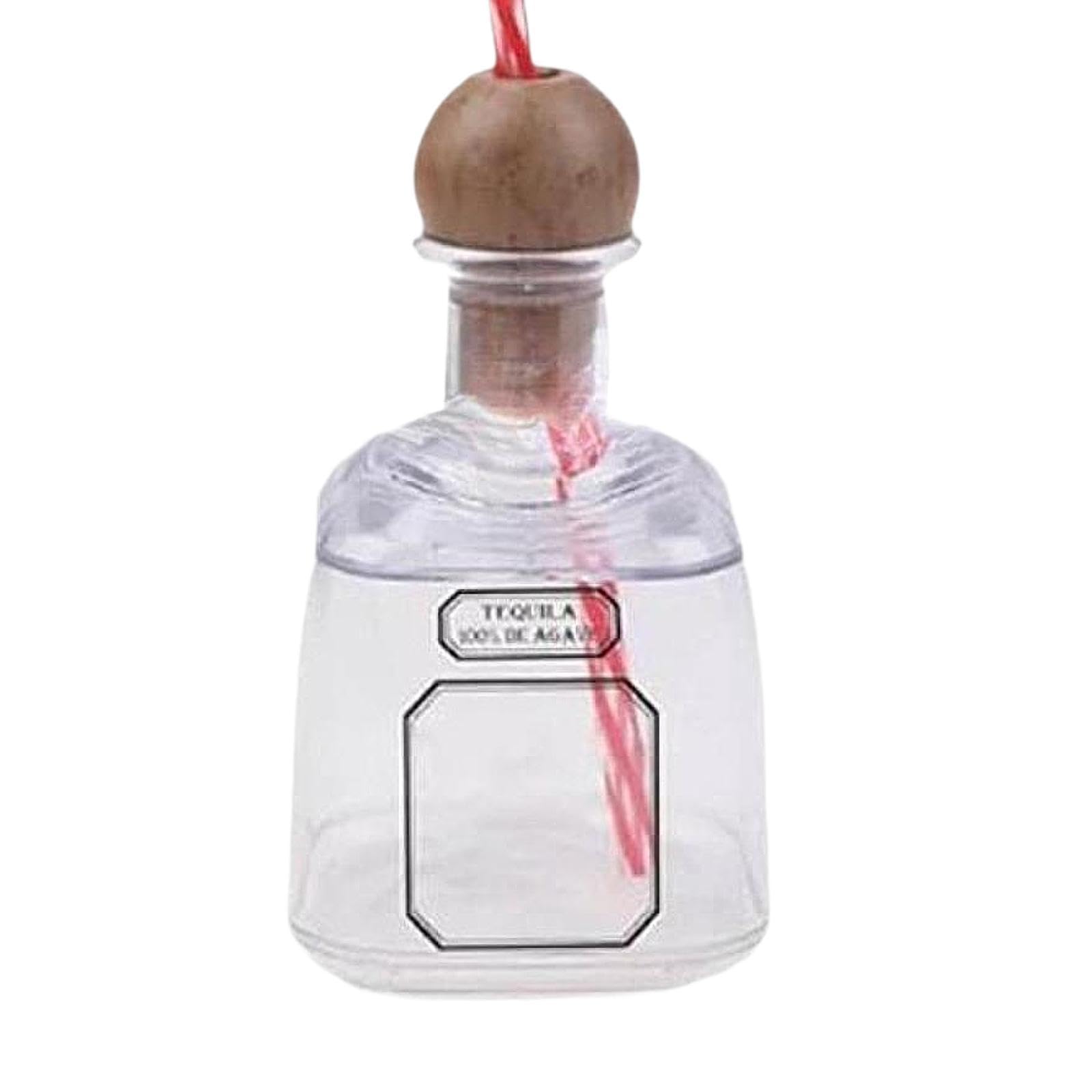 MagiDeal Mini Botella Vidrio 375 ml, vacía, compacta, Ligera, Transparente, con tapón Corcho. Pequeño Recipiente para Cocina, hogar, Bodas y