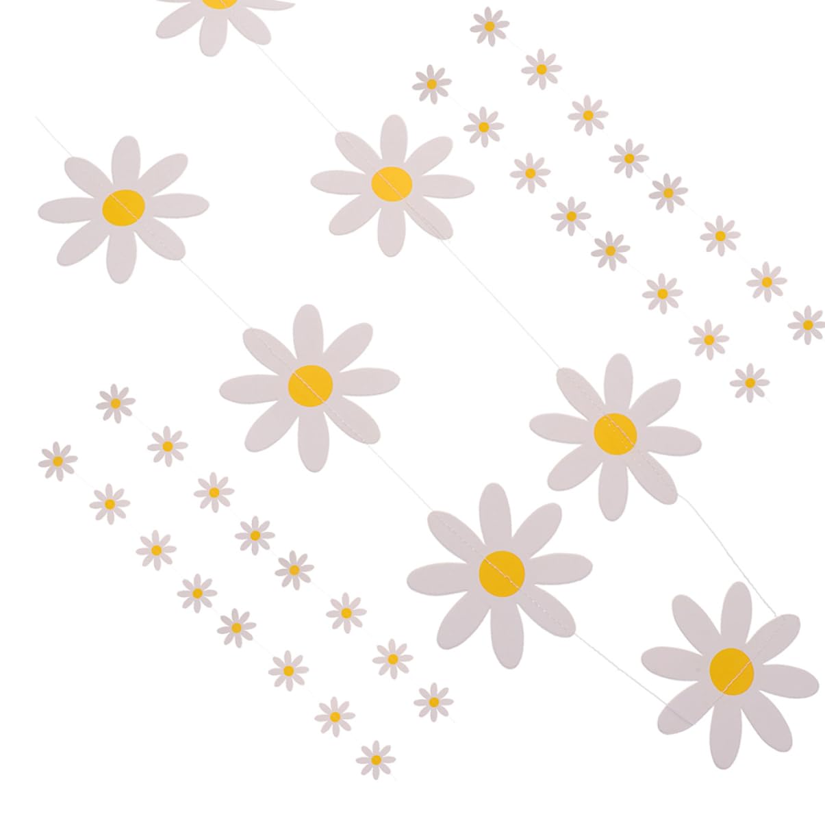 ibasenice 3 Juegos De Banderines Con Margaritas Para Decoración De Fiestas De Cumpleaños Banderines Colgantes Suministros Para Fiestas 5 Unidades X 3