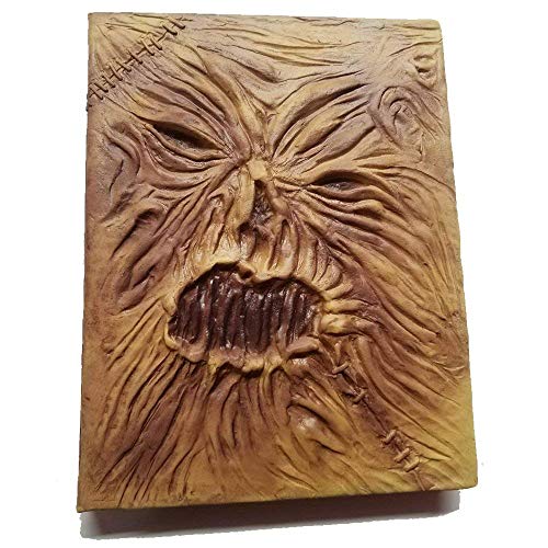 Necronomicon Book Prop Horror Movie Wiccan Spellbook Grimoire Lovecraft Cthulu Leather Latex Halloween Hocus Pocus Book of Spells Decoration Costume Notebook Journal (Full Book of Spells)