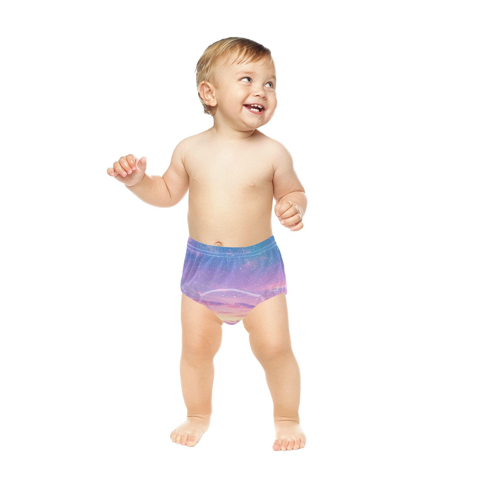 Coikll Pink Sky with Stars (1) Toddler Training Underwear Waterproof Baby Pee Pants -2T