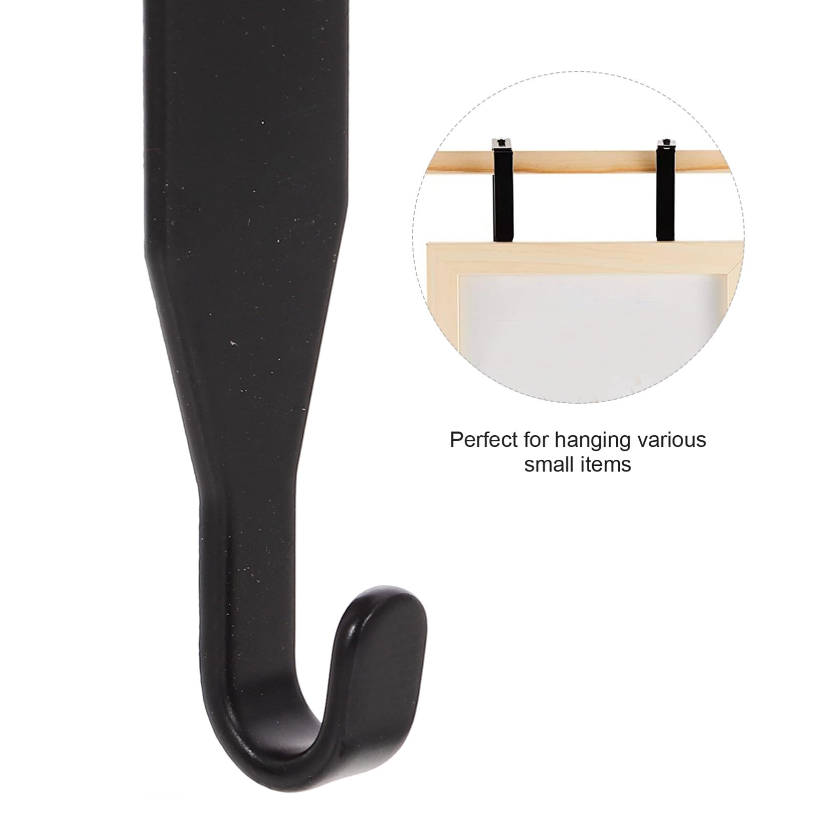 NUOBESTY 5 Ganchos Ajustables para Ropa y Perchas Divisorias, Hierro Resistente Diseño Simple, Tamaño Adaptable para Puertas y Gabinetes, Organizador Práctico para Sombreros y Bolsos Hogar