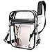 Clear Purse, Clear Stadium Bag Approved for Concerts Sports Events Shopping Park NFL &PGA Approved Sports Fan Handbags & Purses Cross-Body Shoulder Messenger Bag with Adjustable Strap Headphone Hole