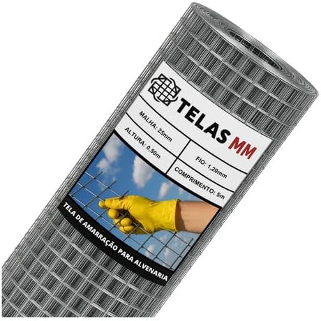 Tela Soldada 25mm Galvanizada 5m x 0,50m - Telas MM