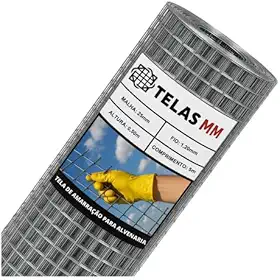 Tela Soldada 25mm Proteção Portões Pets Jardim 5,00m X 0,50m
