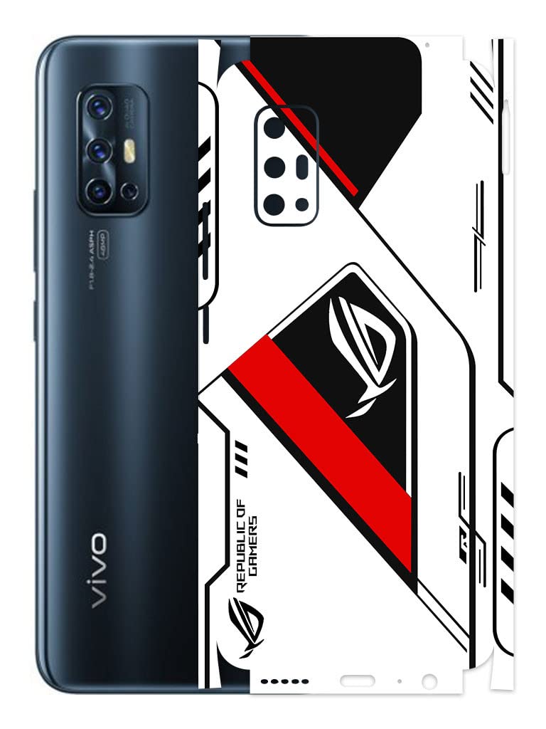 AtOdds - Vivo V17 Mobile Back Skin Rear Screen Guard Protector Film Wrap (Coverage - Back+Camera+Sides) (Rog Red) (B0BR86M4JF) Amazon Price History, Amazon Price Tracker