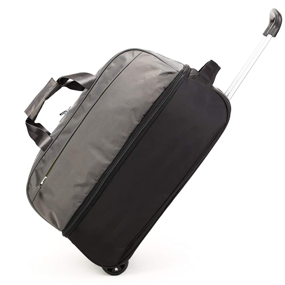 ADITAM ZHANGQIANG Valigia Trolley da Viaggio Borsa Sportiva in Tela Unisex Viaggio Notturno/con Ruote Trolley (Color : Black, Size : Large) Double The Comfort