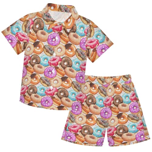 Image of visesunny Little Boys Short Sleeve T-Shirt Beach Shirts Casual Shorts Set Summer Clothes for Kids Outfits