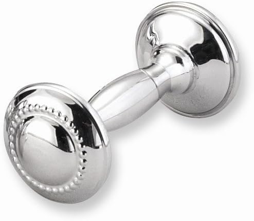 Pewter Dumbbell Beaded Rattle