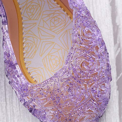 Jelly Sandal for Girls Princess Girls Sandals Flat Sandals for Toddler Dress Up Cosplay3