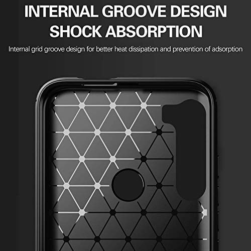 Image of NPRC Hybrid Ultra Slim Protective Case TPU Non-Slip Carbon Fiber Texture Shockproof Case Cover for Moto ONE Fusion Plus - Black