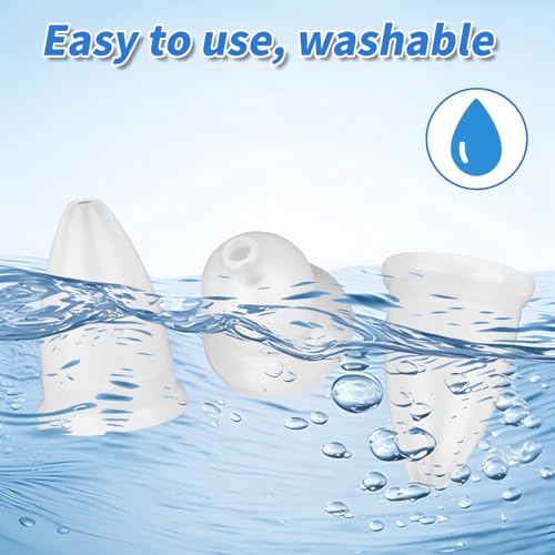 Image of BOXOB Nasal Aspirator Replacement Set, Nose Sucker Straw & Bottle & Suction Tip Head Replacement Parts for Baby Toddlers Compatible with Grownsy Littletora Pro Watolt HappyNose X-Bosak Aspirator