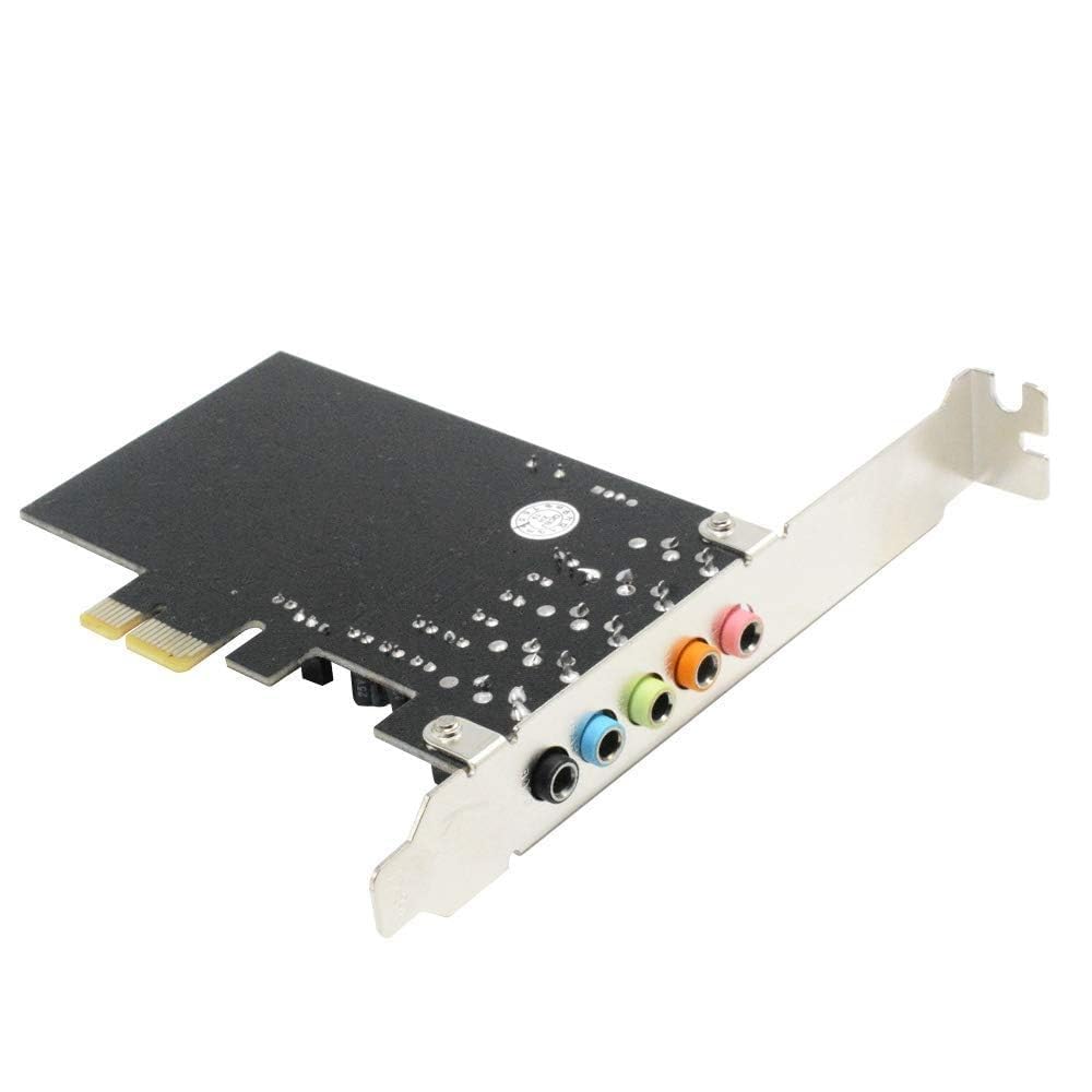 Hexabyte PCI-E 5.1 Channel Sound Card – PCI Express Audio Adapter for Desktop PC Audio Output, Support for Surround Sound, Compatible with Windows 11/10/8/7