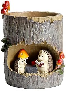FunnyGoo Succulent Planter Pots Flower Plant Pots Bonsai Pots with Cute Animals for Office Balcony and Garden (Hedgehog)