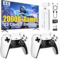 2025 Upgrade Retro Konsole Spielkonsole Game Stick, Retrolink Spielkonsole 20.000+ Spiele Plug & Play für TV HDMI mit 2 Wireless Controllern, Geschenk für Jungen & Erwachsene (GOD-Edition)