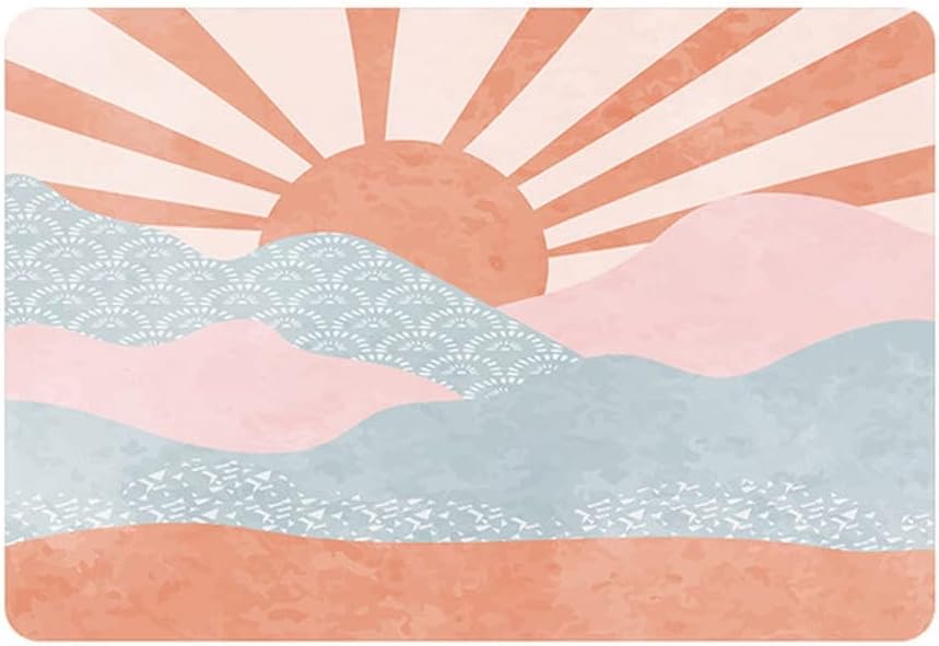 HBJWOV Sunset Scenery Floor Mat Bathroom Kitchen Non-Slip Water Absorption 40 * 60cm/50 * 80cm(D,40cmx60cm)