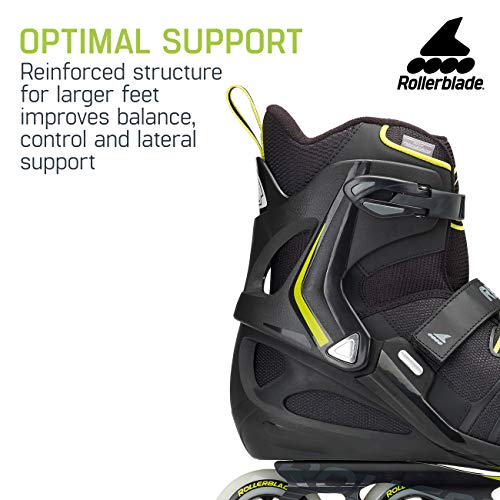 Rollerblade Rb Xl Men's Adult Fitness Inline Skate, Black And Lime, High Performance Inline Skates #TOP4
