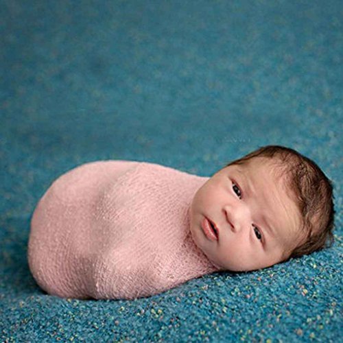 De baby Fotografie Props Deken foto Wraps Stretch Knit Wrap baby inbakeren Pasgeboren Photo Wraps Hangmat Swaddling… - Afbeelding 5