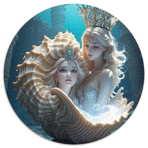 Jimeng-2025-06-29-5696-3D逼真，CG特效，图片中心是一只巨大的海螺壳，体积巨大，震撼，海螺壳表面布满自... 1000 Piece for Adults And Kids, Round Jigsaw Puzzles, Challenging & Brainteasing Stress Reliver Family Educational Games 1000pcs (67