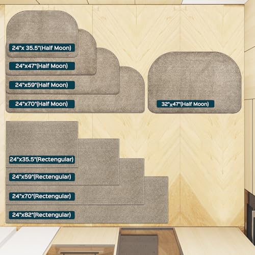 Image of Washable Kitchen Rugs Set of 2 (24 inch x 35.5 inch + 24 inch x 59 inch), Non Slip Kitchen Mats for Floor, Absorbent Indoor Entryway Runner Rugs for Laundry, Bathroom, Door, Bedroom (Roll Packing)