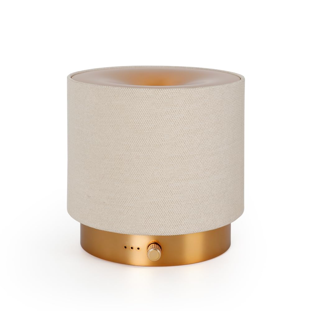 Elegante difusor de Aroma de Tela, difusor silencioso de aceites Esenciales con luz Nocturna Suave, hogar, la Oficina y el Espacio de Yoga (M35-dorado)