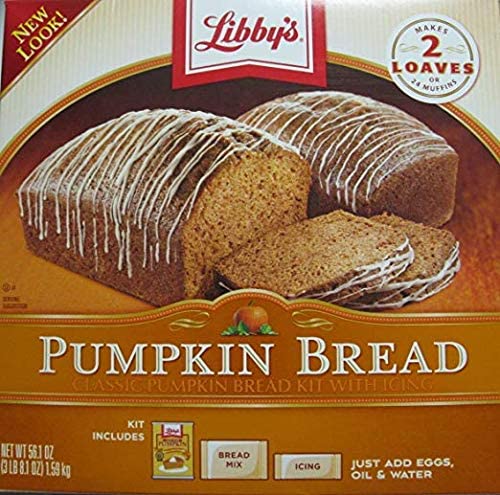 Libby's All Natural 2 Loaves Pumpkin Bread Kit With Icing 56.1oz (6 Packs)