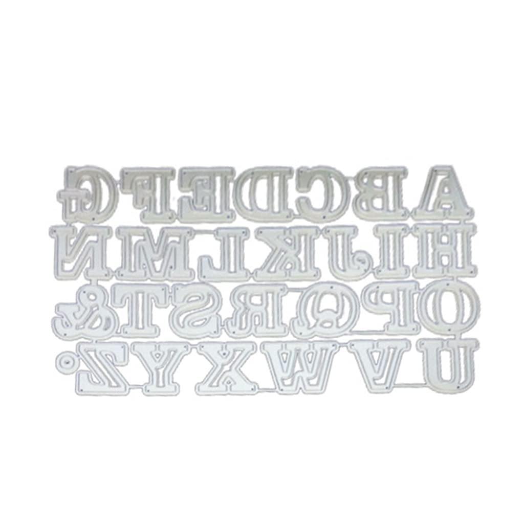 Kalttoy A Uppercase 26 Letters Metal Cutting Die 26 Letters Die Cuts Embossing Script Stencils For Birthday Cards Metal Cutting Dies Embossing Stencil For Crafting Scrapbooking Birthday Christmas